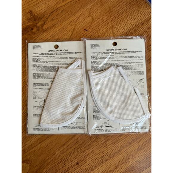 Set of 2 Bucilla The Real Mother Goose Cross Stitch Bibs - Picture 4 of 4